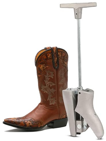 Leather Hero Metal Boot Instep Stretcher and Vamp Raiser - Shoe Stretcher for Western/Cowboy, Hiking, Work, & Riding Boots, Adjustable Shoe Instep Raiser for Men and Women - Heavy Duty