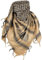 Großer Shemagh-Schal, arabischer Militär, taktischer Wüstenschal, Pali-Tuch 110 x 110 cm, 100% Baumwolle, für Männer und Frauen (khaki/schwarz)