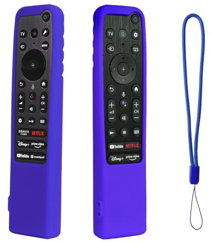 YiBiChin Remote Cover Fit for Sony TV 2022/2023 Backlit Remote Control RMF-TX910U/TX900U RMF-TX810U/TX800U, Silicone Remote Case Kids-Friendly, Washable - Blue