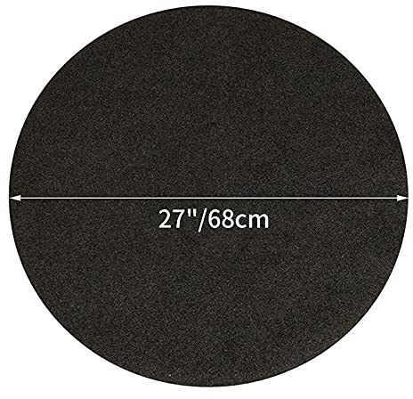 Bekasa Tapis de Protection Rond pour Foyer 68 cm pour Patio, Herbe, terrasse et béton,Sol, Camping, arrière-Cour,Tapis Ignifuge, 27 Tapis de Foyer, Portable Extérieur Tapis Brasero