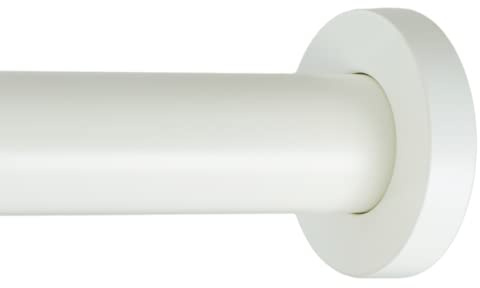 Ivilon Shower Tension Curtain Rod - Adjustable Tension Rod for Shower Curtains, Bathroom, or Windows, Easy to Install, No Drilling Required, Rustproof, Spring Loaded, Adjustable 24 to 36 Inch Ivory