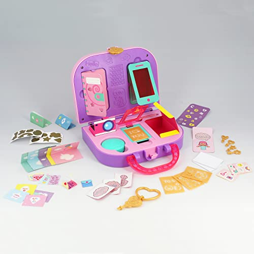 FUNLOCKETS S22230 Secret Messages Maker Mädchen-Schreibwaren-Koffer, Pink, Größe M