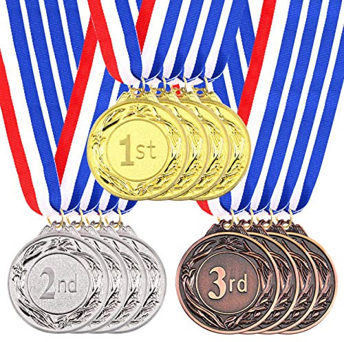Swpeet Metal Award Medaillen mit Halsband, Olympic Style Sieger Medaillen Gold Silber Bronze Medaillen 1st 2nd 3rd Place Medals für Sport, Wettbewerbe, Party