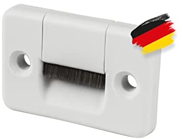 BAUHELD Rolladen Gurtführung Aufputz [5 Stück] - Maxi Gurtdurchführung mit Bürstendichtung [Made in Germany] - Für Rolladengurt 23mm geeignet [Eckig] - Zweiteilig mit Lochabstand 40mm - Weiß