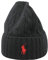 Polo Ralph Lauren Herren Wollmischung Classic Cable Beanie, schwarz, Einheitsgröße