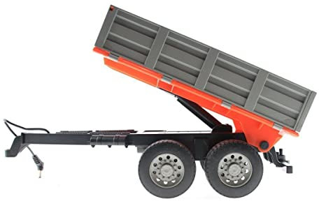 efaso 1:16 RC Traktor mit Schaufel RTR Ferngesteuertes Fahrzeug Baufahrzeug Trecker Licht und Sound - erweiterbar mit verschiedenen Anhängern (Kippanhänger S053-003 für Double E E351/E356)