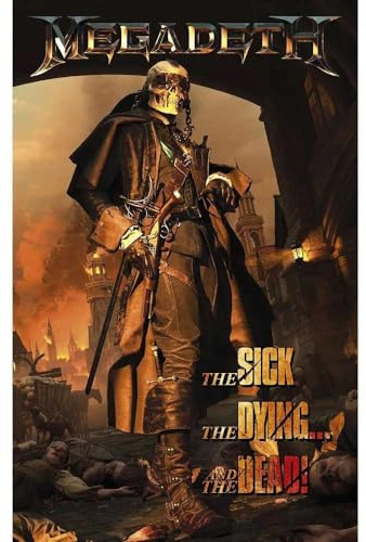 Megadeth Poster The Sick The Dying and The Dead Nue Textile Flag 70cm x 106cm One Size