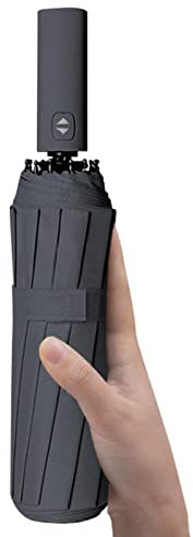 Viaje,Paraguas Ligero portátil con protección UV 12 Varillas, Apertura y Cierre automáticos, a Prueba Viento - Sombrilla para Hombres y Mujeres para Exteriores a Prueba