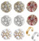 Acupressure Magnettherapie-Ohrringe - 4 Paare Kugelmagnet, Nicht Durchbohrte Magnet-Ohrringe für Damen und Herren, Lymphdrainage