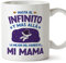 MUGFFINS Tazas para MADRE/MAMÁ - En Español - Hasta el infinito y más allá mamá - 11 oz / 330 ml - Regalo original y divertido