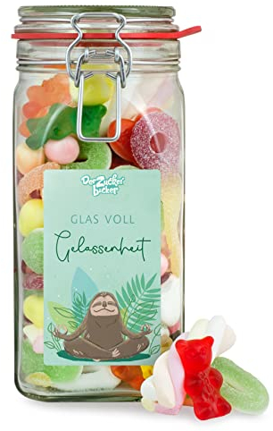 Ein Glas voll Gelassenheit – toller Süßigkeiten-Mix im Glas zum Entspannen, tolles Geschenk für Freunde und Familie