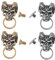 GORGECRAFT 4Stk 2 Farben Messing-Conchos Mit Schraubverschluss Totenkopf-Nieten Lederhandwerk Münz-Concho Totenkopf-Kopf Punk Dekorative Nagelknöpfe Für DIY Denim Jeans Dekoration Geldbörse