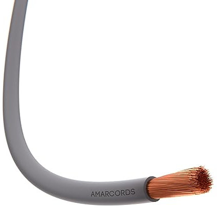 Amarcords - Cavo elettrico sezione 1x4mm colore GRIGIO. Cordina Unipolare FS17, 100 metri