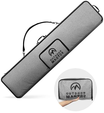 OutdoorMaster Snowboardtasche – 900D Wasserabweisende Snowboard-Reisetasche mit Schultergurt, faltbares Aufbewahrungsdesign – L