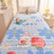 Odot Matratzenschoner Weiche Flanell Matratzenauflage Plüsch Matratzentopper Dünne Matratze Chic Blumendruck Gesteppter Matratzenbezug Spannbettuch Bodenmatratze Futonmatratze (90x200cm,Blau)