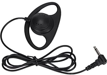 D Shape Earpiece, 5PCS 3.5mm Jack Radio Earpiece 1 Pin Security Earpiece Single Pin Police Radio Headset Ear Hook Earpiece Ear Headsets for Two Way Radios Walkie Talkie