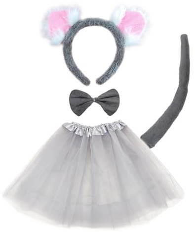 XNIVUIS Koala-Kostüm, Unisex, Tiermaus, Koala-Kostüm, Requisiten für Kleinkinder, Kinder, Halloween, Fasching, Geburtstag, Einheitsgröße, 4 Stück