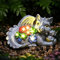 HIAME Garten Deko Drachen Solarlampen für Außen Balkon Gartendekoration, Innenhof Layout Drachen Ornamente Harz Solarleuchten im Freien kreative Tiere Figuren (G)