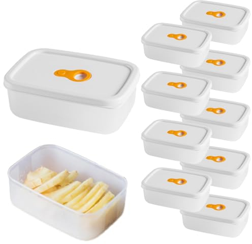 Contenedores de almacenamiento de frutas para frigorífico, herméticos para guardar frutas, recipientes de almacenamiento para preparar comidas con tapa a presión, a prueba de fugas,