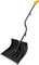 YEITSNOW Schneeschaufel für Auffahrt, 43,2 cm breit, ergonomisch, strapazierfähig, Schneeräumung, Winterwerkzeug, 144,8 cm lang, mit gebogenem Griff, Aluminiumkante, scharfe Klinge für Auto, Garage
