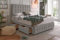 Fireplaces 4 Life Plush Faygo Divan Bed Set With Orthopaedic Mattress, 24 Headboard and Footboard (Silver, No Drawers, 3ft Single (90 x 190 cm))