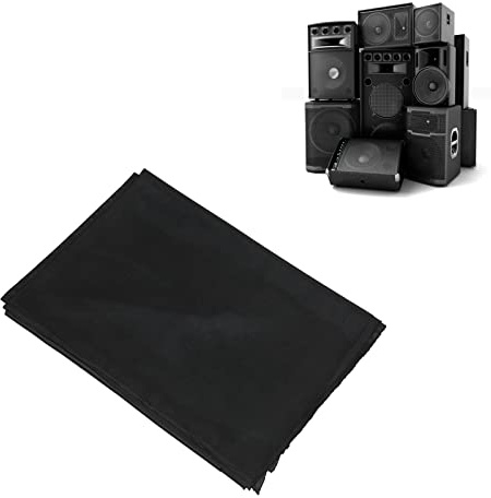 Speaker Grill Cloth, Speaker Mesh Fabric Protective, Polyester Material Speaker Covers Replacement, 55.1 Inch X 35.8 Inch (Black)
