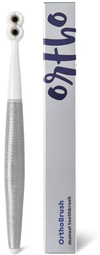 SuperMouth OrthoBrush Handzahnbürste – weiche Borsten für Zahnspangen, Tiefenreinigung um Halterungen und Drähte, passt sich den Zahnkurven an und schützt vor Karies und Flecken