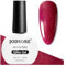 JODSONE 10ml Glitter Gel Nail Polish, Glitter Red Gel Nail Polish Deep Red Four Seasons Neutral Soakable U V Light Nail Art Design Nail Salon DIY Home