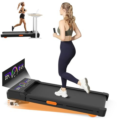 Laufband für Zuhause, 4 in 1 Walking pad mit 9% Neigung, 1-6km/h Elektrisches kompakt Laufband mit Steigung, Fernbedienung, LCD Display, 2.5HP Leiser Motor, Transportrollen, für Büro