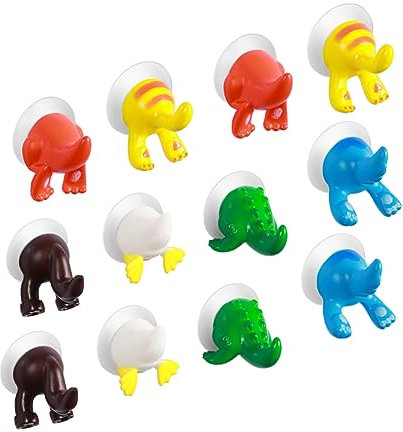 Ganchos de ventosa para ducha, 48 piezas de ganchos for colgar esponja vegetal, ganchos for ropa, ganchos for ventanas de baño, ganchos con ventosa, colgador de pared, colgador de plástico liviano for