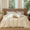 Lanqinglv Ropa de cama de algodón Renforce de 200 x 220 cm, color blanco, aspecto de lino, ropa de cama de algodón con cremallera, ropa de cama para alérgicos GeeiCMet, 1 funda nórdica y 2 fundas de