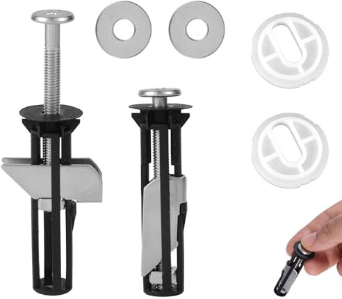 Viti per Sedile del Water, Viti per Coperchio WC in Acciaio Inossidabile Impermeabile Bulloni per Cerniere Sedile Universali kit di Sostituzione Bulloni di Fissaggio per Accessori di Fissaggio WC
