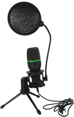 Totority 1set Professional Usb Condenser Microphone for Gaming Computer Use Black Tabletop Mic Noise Reduction for Streaming Recording and