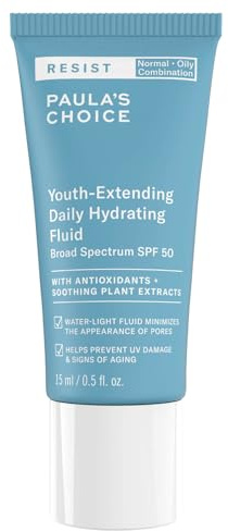 Paula's Choice Lightweight Face Moisturizer SPF 50, Oily Skin, 60 ml | Acne Prone Skin Suitable - Anti-Ageing Day Cream with UVA/UVB Sun Protection - Satin-matte Finish for Smooth, Hydrated Skin