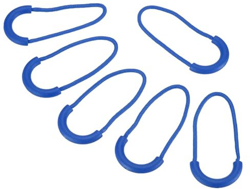 PATIKIL Zipper Pulls Replacement, 15 Pack Extension Cord Handle Plastic U-Shape Tab Tag Extender for Luggage Backpacks Jackets, Navy Blue