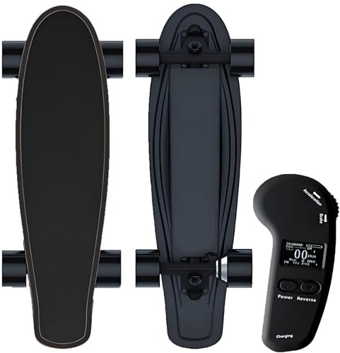 Skateboard elettrico 2025 con telecomando senza fili, motori di azionamento 36 V, velocità massima 24 km/h, portata massima 18 km, per adulti, principianti e adolescenti, longboard elettrico portatile