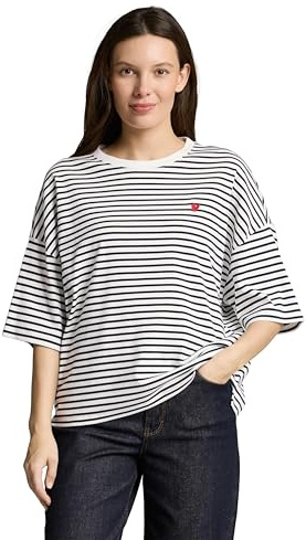 TOM TAILOR Damen T-Shirt mit Streifenmuster