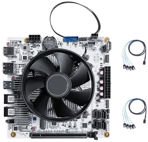 Mrroute N7 Mini ITX Motherboard,Integrated Ryzen 7 8845HS Processor,up to 5.1GHz,8C/16T, PCIe 4.0 x8 Slot,2 x PCIe 4.0 M.2 Slots,DDR5,HDMI + DP + USB4 Triple Display (N7 NAS Motherboard+ Fan)