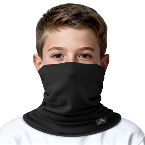 GXCROR Kinder Winter Schlauchschal, Wendbarer Fleece Halsschlauch, Winddichte Gesichtsmaske, Warmer Halswärmer