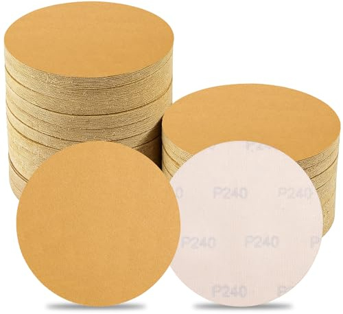 Sruhrak 100 Stück Schleifpapier 125 mm 240 Körnung | Kletthaftende Schleifscheiben Set für Exzenterschleifer zum Feinschleifen