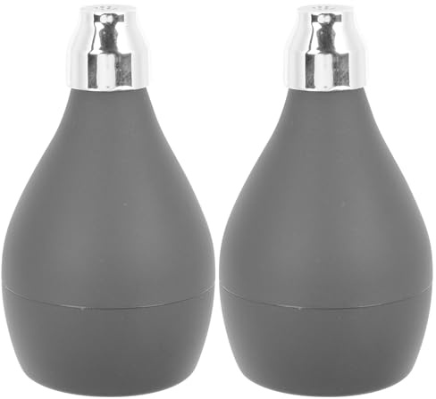 DINHEAROM 2pcs Hair Powder Applicator Ball: Makeup Powder Spray Bottle Set - Empty Talcum Sprayer With Squeeze Ball - Manual Duster For Dry Shampoo