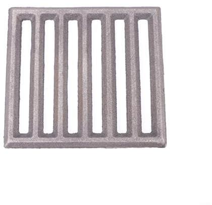 Gusseisen-Feuerrost, für Kamin-Ersatzteile, quadratischer Eisenrost mit optimierter Luftzirkulation, effizientes Brennen, schwarz (14 x 15 cm)