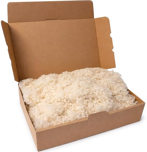 200 Gramm Schafwollkügelchen kbT Schafschurwolle (200g-Schafwollkügelchen) | Kissenfüllung, Füllmaterial, Schurwolle, Kopfkissenfüllung, 200g, Nachfüllung