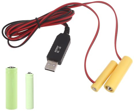 1 Set USB 5V2A to 3V1A AA Battery Removal Cable Power Adapter Cord Fan for Toy AA Eliminator LED Light Toy Fan Temperature Hygrometer
