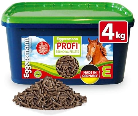Eggersmann Mein Pferdefutter Profi Bronchial Pellets 4 kg – Ergänzungsfuttermittel für Pferde – Kräutermischung mit Vitaminen & Mineralstoffen – Für staubempfindliche Pferde geeignet