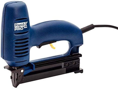Rapid Electric Staple Gun PRO R606 for No. 606 Staples and No. 8 Brads, Stapler and Brad Nailer with Adjustable Impact Setting and Removable Front Plate, For Picture Frames, Panelling (10643003)