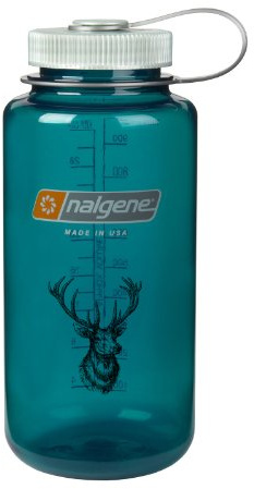 Nalgene Flasche 'Everyday Weithals' - 1 L, türkis, Hirschkopf