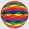 DS 3er Set Wabenbälle Regenbogen 50cm, Brandschutz Verordnung B1, Lieferung frei Haus