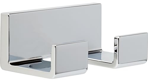 Delta Double Towel Hook for Bathroom or Kitchen| Polished Chrome | Vero Accessories