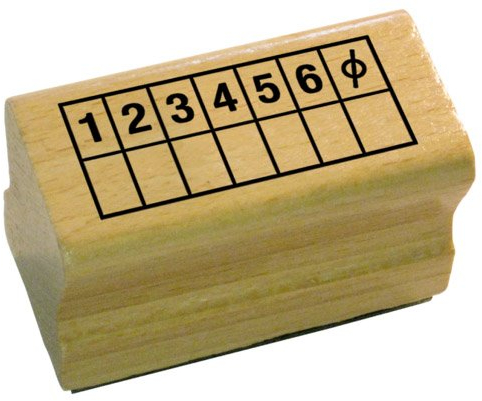Elbi Lehrerstempel aus Holz: Notenspiegelstempel - S63/1